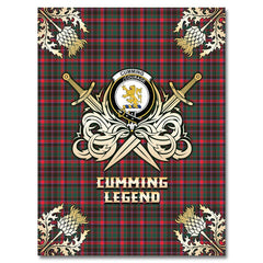 Clan Cumming Hunting Modern Tartan Gold Courage Symbol Blanket NI46 Clan Cumming Tartan Today