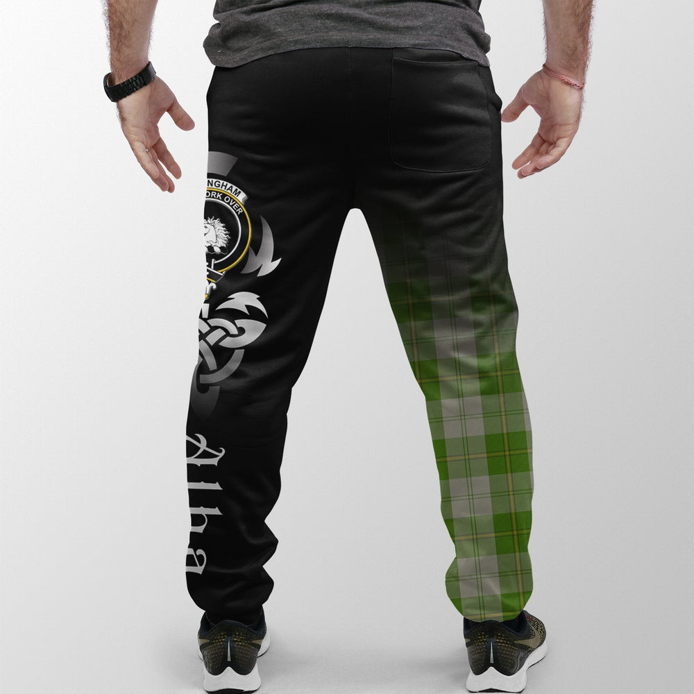 Clan Cunningham Dress Green Dancers Tartan Crest Jogger Sweatpants Alba Celtic Style RE87 Clan Cunningham Tartan Today