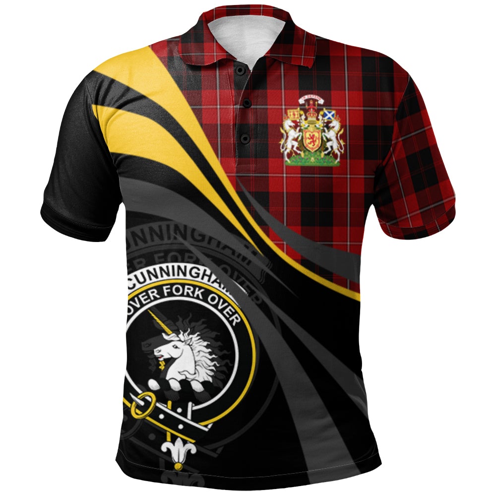 Clan Cunningham 01 Tartan Polo Shirt - Royal Coat Of Arms Style BU74 Cunningham 01 Tartan Tartan Polo