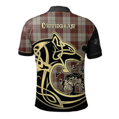 Clan Cunningham Burgundy Dancers Tartan Polo Shirt Viking Wolf AA81 Cunningham Burgundy Dancers Tartan Tartan Polo
