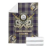 Clan Cunningham Dress Blue Dancers Tartan Gold Courage Symbol Blanket RX19 Clan Cunningham Tartan Today