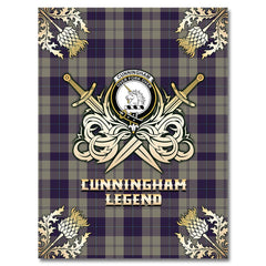 Clan Cunningham Dress Blue Dancers Tartan Gold Courage Symbol Blanket RX19 Clan Cunningham Tartan Today