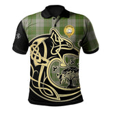Clan Cunningham Dress Green Dancers Tartan Polo Shirt Viking Wolf UU70 Cunningham Dress Green Dancers Tartan Tartan Polo