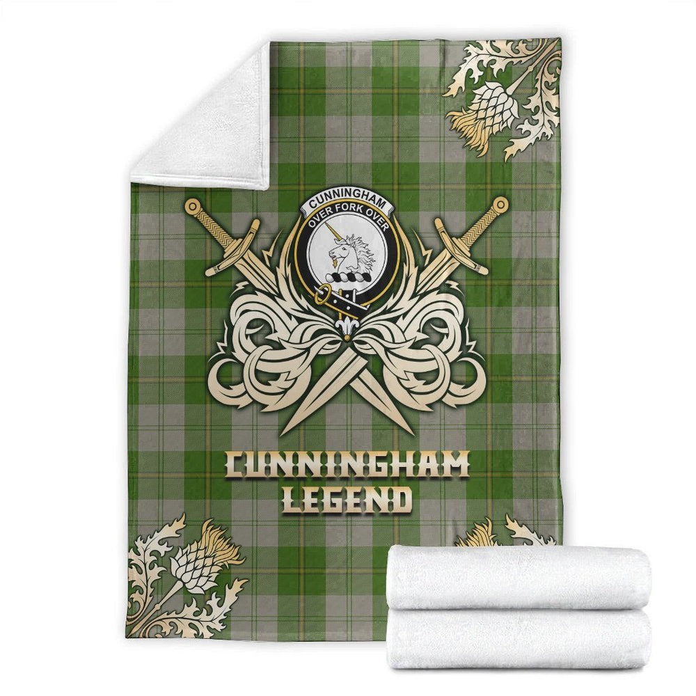 Clan Cunningham Dress Green Dancers Tartan Gold Courage Symbol Blanket VS13 Clan Cunningham Tartan Today