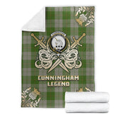 Clan Cunningham Dress Green Dancers Tartan Gold Courage Symbol Blanket VS13 Clan Cunningham Tartan Today
