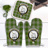 Clan Cunningham Dress Green Dancers Tartan Crest Oven Mitt And Pot Holder (2 Oven Mitts + 1 Pot Holder) BI51 Clan Cunningham Tartan Today