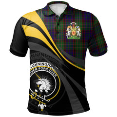 Clan Cunningham Hunting Tartan Polo Shirt - Royal Coat Of Arms Style CA84 Cunningham Hunting Tartan Tartan Polo