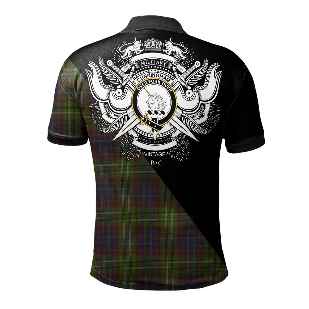 Clan Cunningham Hunting Modern Clan - Military Polo Shirt TN76 Cunningham Hunting Modern Tartan Tartan Polo