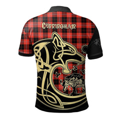Clan Cunningham Modern Tartan Polo Shirt Viking Wolf CK37 Cunningham Modern Tartan Tartan Polo