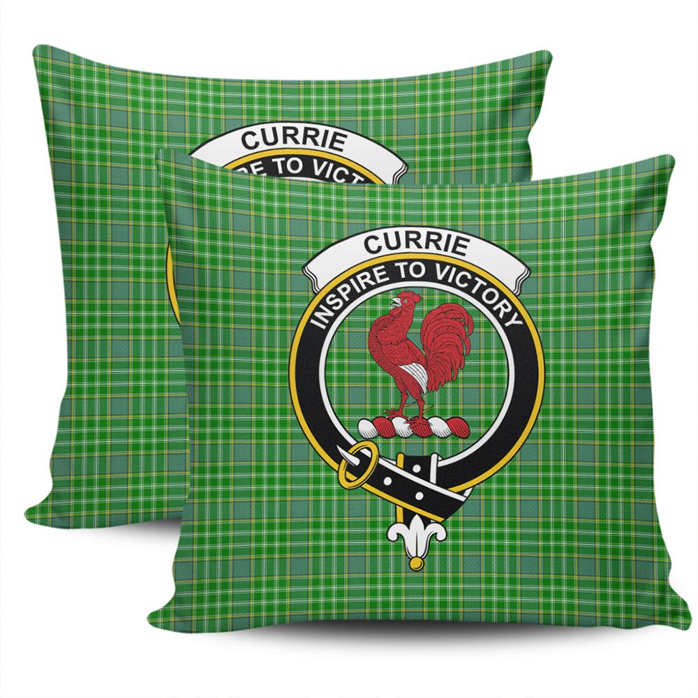 Clan Currie Tartan Crest Pillow Cover VH47 Clan Currie Tartan Today