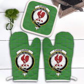Clan Currie Tartan Crest Oven Mitt And Pot Holder (2 Oven Mitts + 1 Pot Holder) WC98 Clan Currie Tartan Today