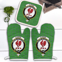 Clan Currie Tartan Crest Oven Mitt And Pot Holder (2 Oven Mitts + 1 Pot Holder) WC98 Clan Currie Tartan Today