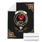 Clan Currie or Curry Crest Tartan Premium Blanket Black QH68 Clan Currie Tartan Today