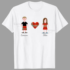 Scottish Clan Personalised Family Portrait T-Shirt – Unisex & Kids Sizes (Printed in the USA)