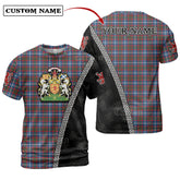 Dalmahoy Tartan Shirt with Scotland Coat of Arms & Custom Name PS51