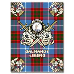 Clan Dalmahoy Tartan Gold Courage Symbol Blanket RR95 Clan Dalmahoy Tartan Today