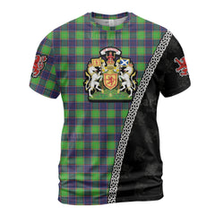 Personalized Clan Dalrymple Tartan Shirt with Scotland Coat of Arms & Custom Name IA87