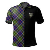 Clan Dalrymple Tartan Polo Shirt Half of Me - Cross Style IL98 Dalrymple Tartan Tartan Polo