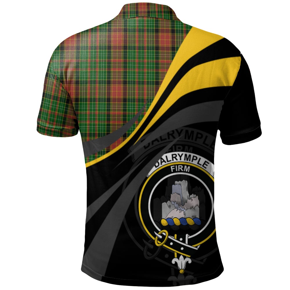 Clan Dalrymple of Castleton 02 Tartan Polo Shirt - Royal Coat Of Arms Style VY32 Dalrymple of Castleton 02 Tartan Tartan Polo