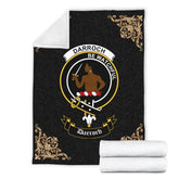 Clan Darroch (of Gourock) Crest Tartan Premium Blanket Black DM21 Clan Darroch Tartan Today