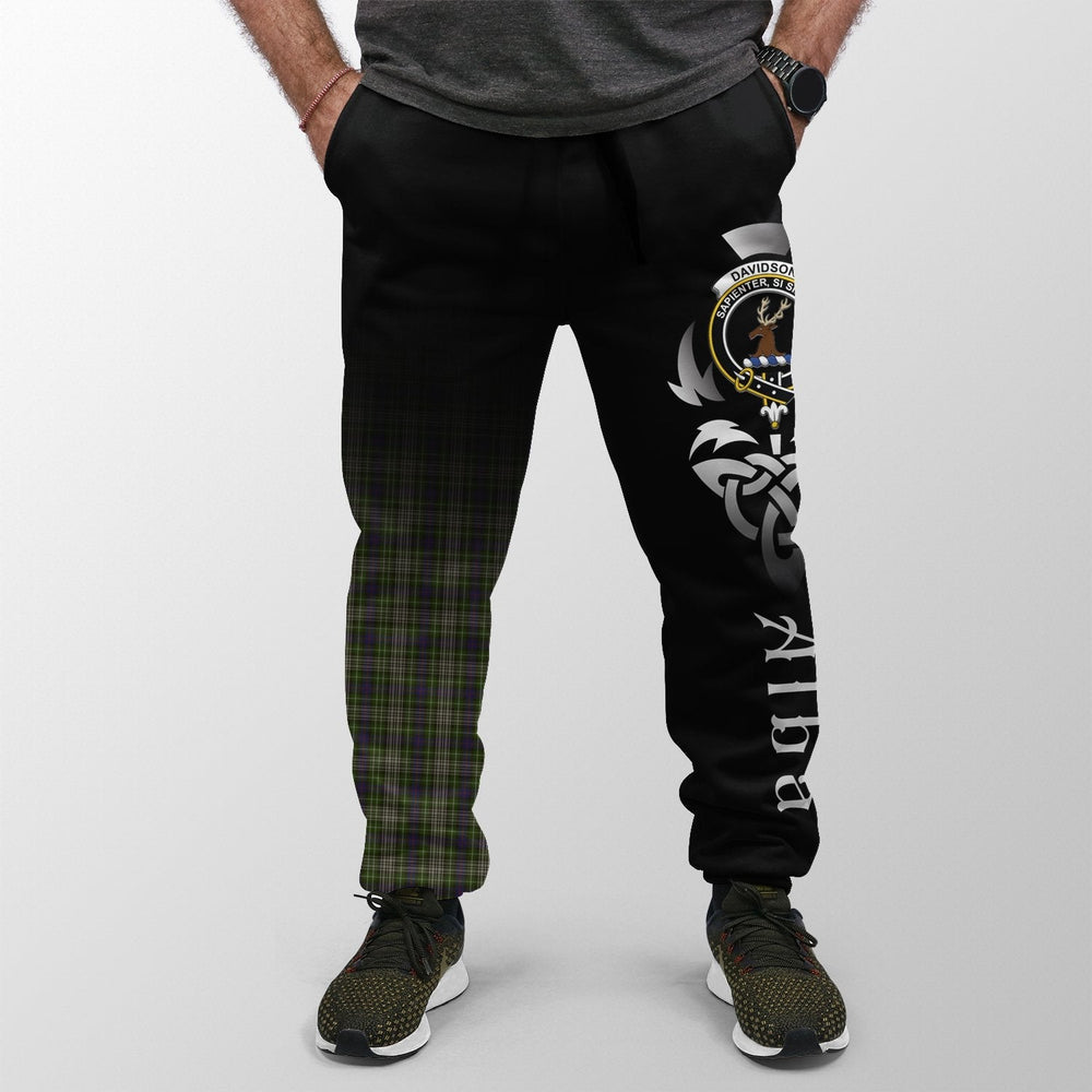 Clan Davidson Tulloch Dress Tartan Crest Jogger Sweatpants Alba Celtic Style PS56 Clan Davidson Tartan Today