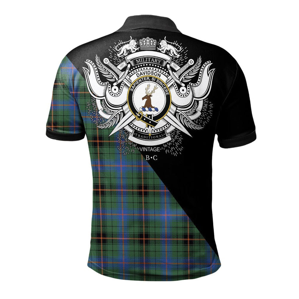 Clan Davidson Ancient Clan - Military Polo Shirt GL84 Davidson Ancient Tartan Tartan Polo