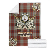 Clan Davidson Dress Dancers Tartan Gold Courage Symbol Blanket EL94 Clan Davidson Tartan Today