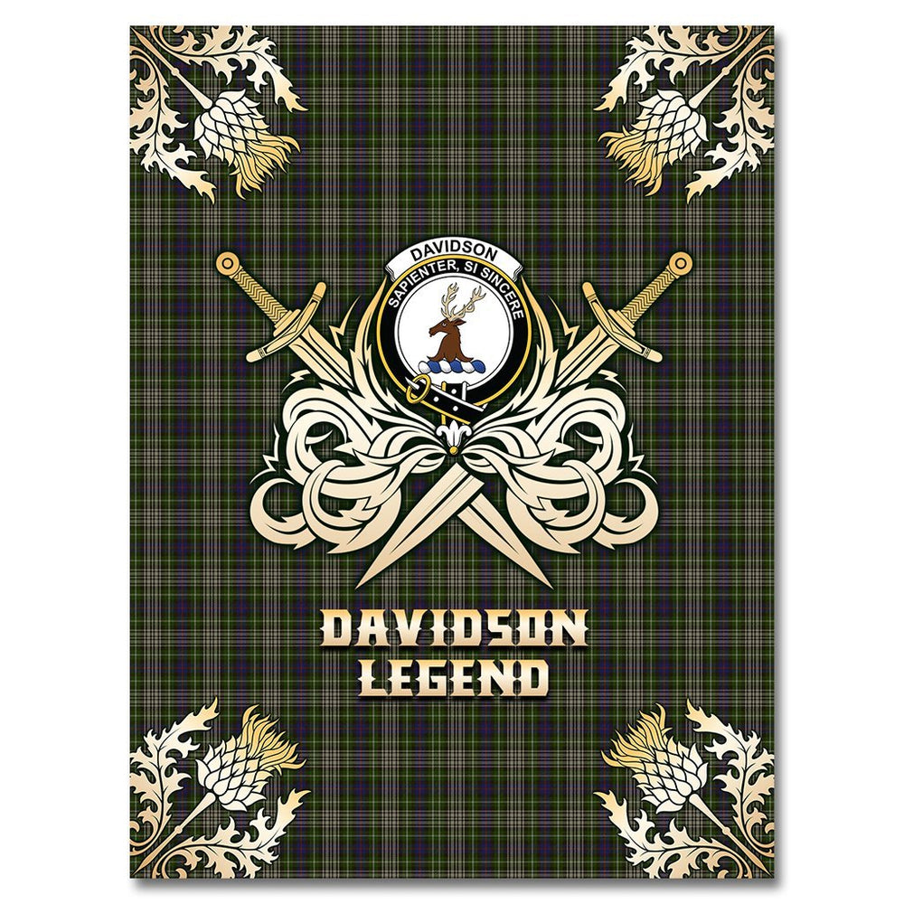 Clan Davidson Tulloch Dress Tartan Gold Courage Symbol Blanket ED50 Clan Davidson Tartan Today