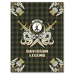 Clan Davidson Tulloch Dress Tartan Gold Courage Symbol Blanket ED50 Clan Davidson Tartan Today
