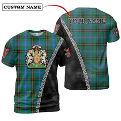 Davidson Ancient Tartan Shirt with Scotland Coat of Arms & Custom Name YI24