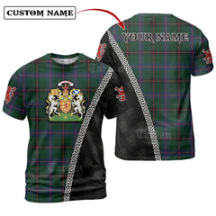 Davidson Modern Tartan Shirt with Scotland Coat of Arms & Custom Name XA28