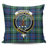 Clan Davidson of Tulloch Tartan Crest Pillow Cover DH24 Clan Davidson Tartan Today