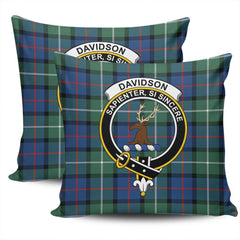 Clan Davidson of Tulloch Tartan Crest Pillow Cover DH24 Clan Davidson Tartan Today