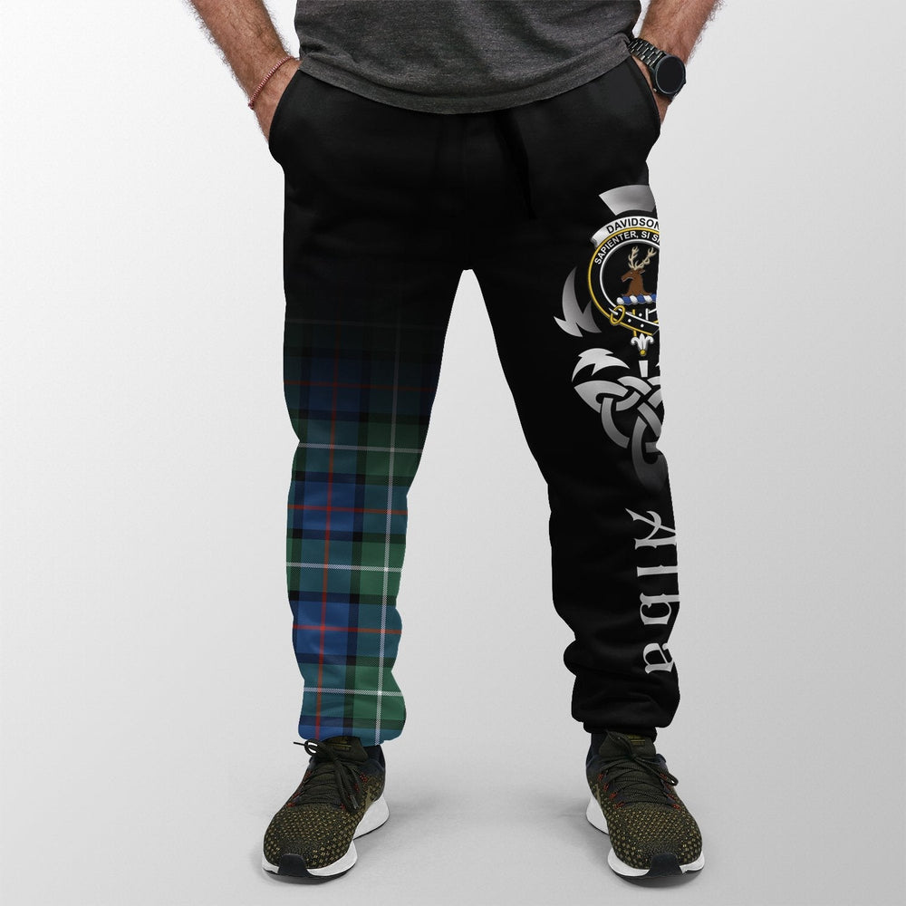 Clan Davidson Of Tulloch Tartan Crest Jogger Sweatpants Alba Celtic Style YZ87 Clan Davidson Tartan Today