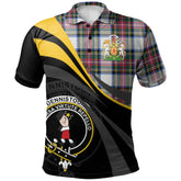 Clan Dennistoun Tartan Polo Shirt - Royal Coat Of Arms Style CW62 Dennistoun Tartan Tartan Polo