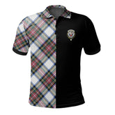 Clan Dennistoun Tartan Polo Shirt Half of Me - Cross Style JM55 Dennistoun Tartan Tartan Polo
