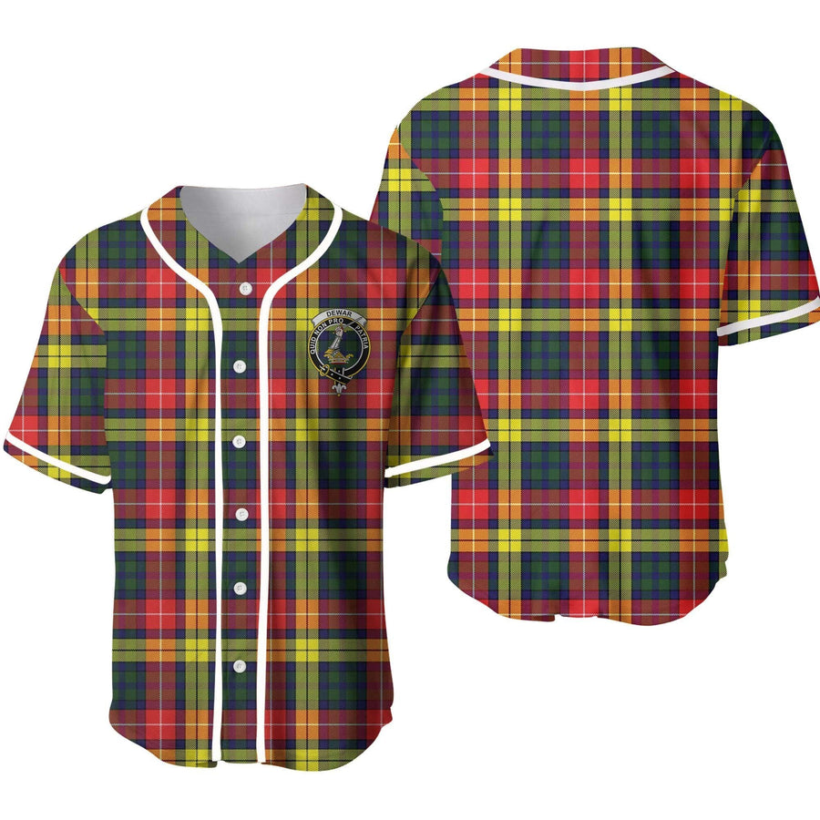 Clan Dewar Tartan Unisex Baseball Jersey