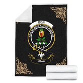 Clan Don Crest Tartan Premium Blanket Black MG51 Clan Don Tartan Today