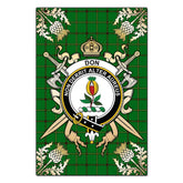 Clan Don Tartan Crest Black Garden Flag - Gold Thistle UZ55 Clan Don Tartan Today