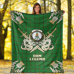 Clan Don Tartan Gold Courage Symbol Blanket GF94 Clan Don Tartan Today