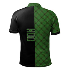 Clan Don Tartan Polo Shirt Half of Me - Cross Style MK67 Don Tartan Tartan Polo