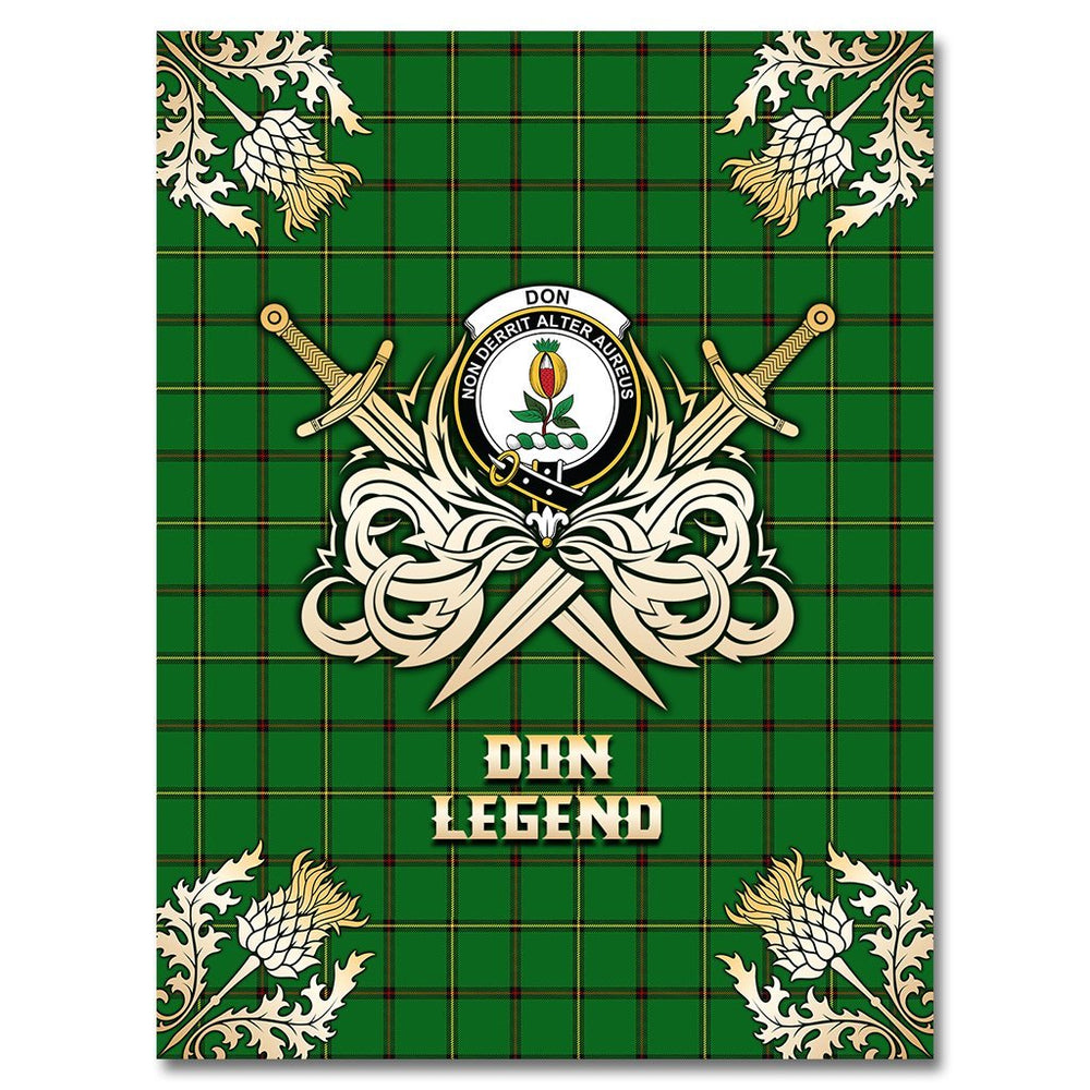 Clan Don Tartan Gold Courage Symbol Blanket GF94 Clan Don Tartan Today