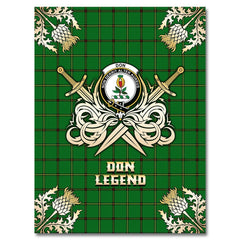 Clan Don Tartan Gold Courage Symbol Blanket GF94 Clan Don Tartan Today