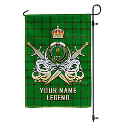 Custom Name Clan Don (Tribe-of-Mar) Tartan Garden Flag with Clan Crest and the Golden Sword of Courageous Legacy VG86