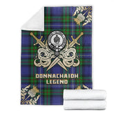 Clan Donnachaidh Tartan Gold Courage Symbol Blanket PN75 Clan Don Tartan Today