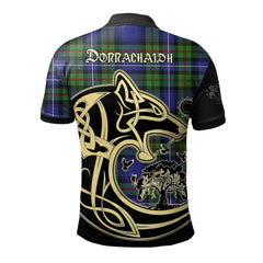 Clan Donnachaidh Tartan Polo Shirt Viking Wolf FV10 Donnachaidh Tartan Tartan Polo