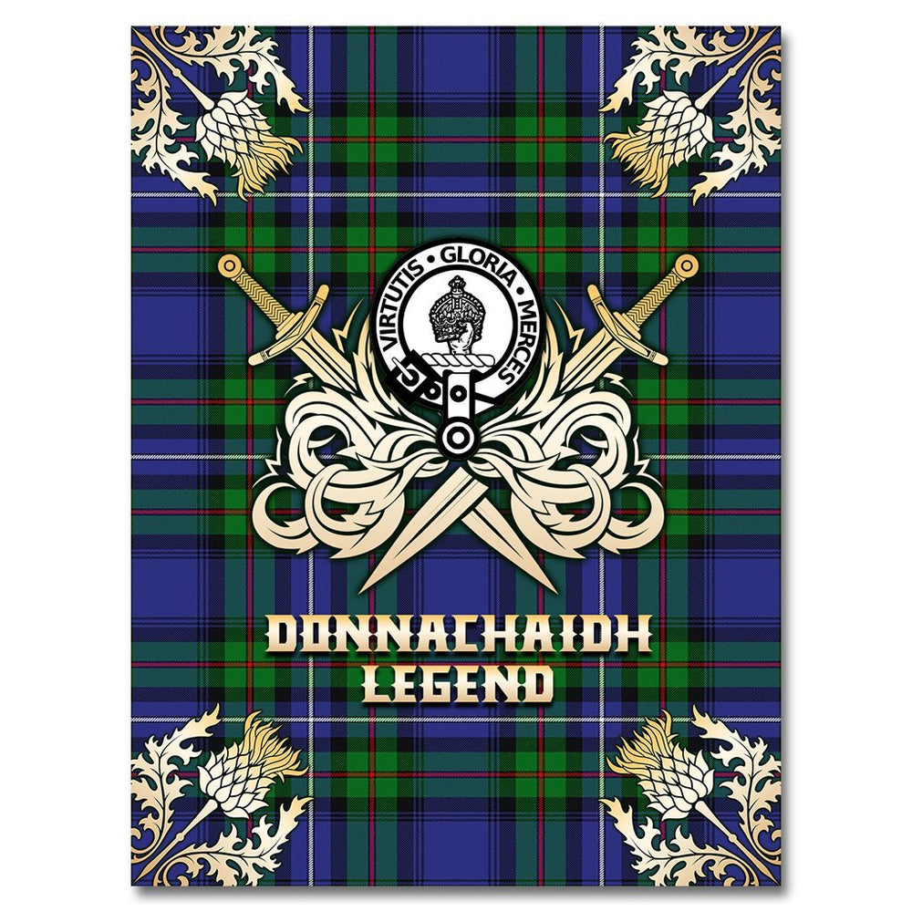 Clan Donnachaidh Tartan Gold Courage Symbol Blanket PN75 Clan Don Tartan Today