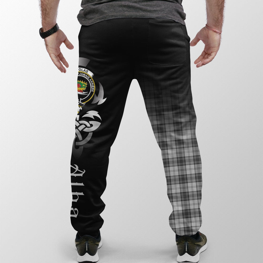 Clan Douglas Grey Modern Tartan Crest Jogger Sweatpants Alba Celtic Style VX43 Clan Douglas Tartan Today