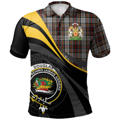 Clan Douglas Ancient Dress Tartan Polo Shirt - Royal Coat Of Arms Style