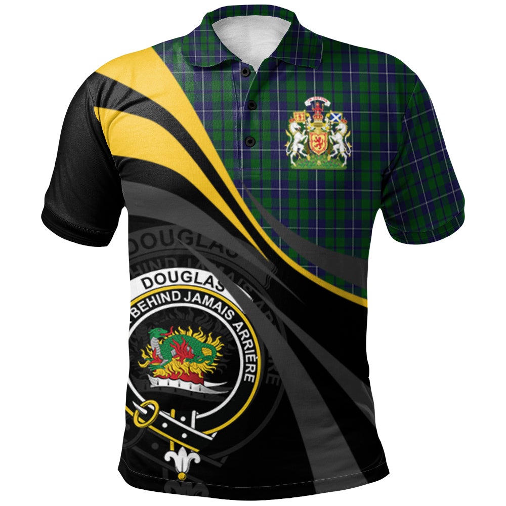 Clan Douglas Green Tartan Polo Shirt - Royal Coat Of Arms Style TB25 Douglas Green Tartan Tartan Polo